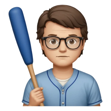 Steve Harrington from stranger things with the glasses and bat sticker