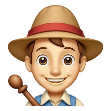 Pinocchio Disney style sticker