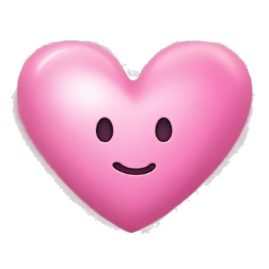 Pink heart with stars no face sticker