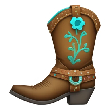 Cute cowboy boot emoji sticker