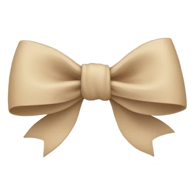 a beige minimalist bow sticker