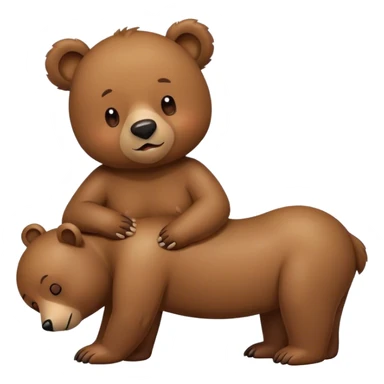 Massage on a bear sticker