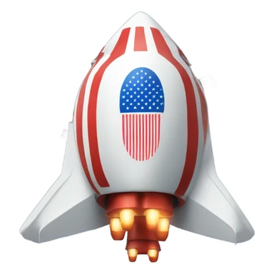 Spaceship with American flag sticker