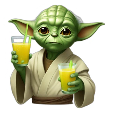 Yoda drink juice sticker