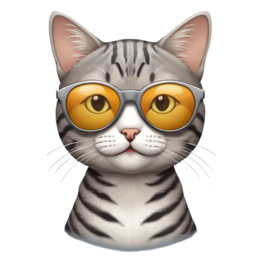 Cat with sunglasses short haired sticker