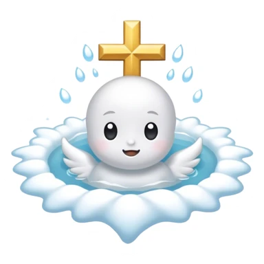 baptized emblem white sticker