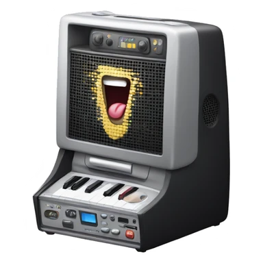 Karaoke machine sticker