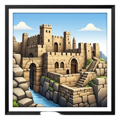 ancient city with high wall sticker