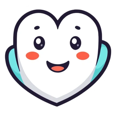 Smiling heart sticker