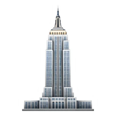 empire state building white background sticker