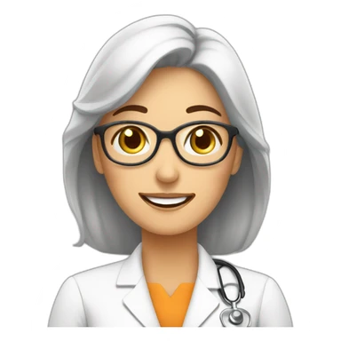 nutricionista mujer castaña hablando a audiencia sticker