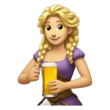 Raiponce with beer sticker