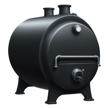 The boiler is black sticker