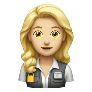 Blonde woman engineer sticker