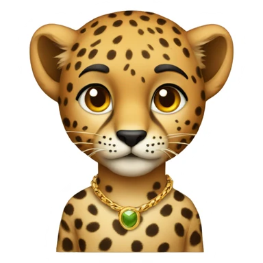 A cheetah in a classic costume sticker