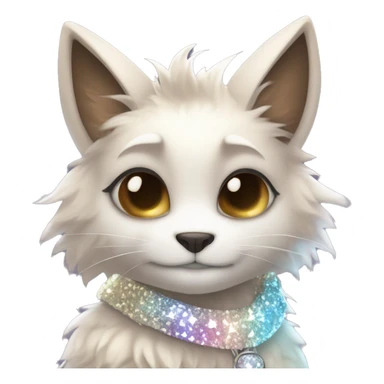 Furry, sparkle, iridescent, colorful, pastel, edgy, cool, fantasy beautiful, brown, beige, white, divine, godly, angelic, animal, anthro, full body, fursona, feline sticker