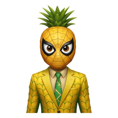 spiderman in pineapple theme sticker