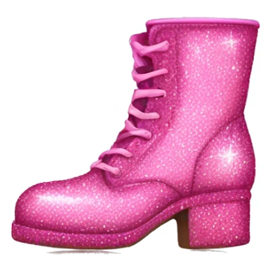 Pink Glitter boots sticker