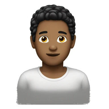 whte boy with black hair sticker