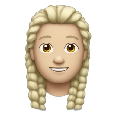 A white person with black hair  sticker