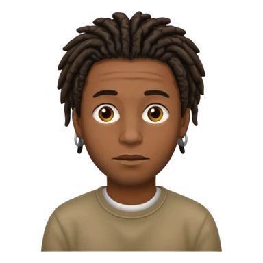 a black man with short dreads sticker