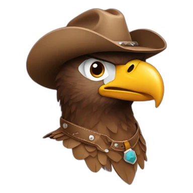 eagle with a cowboy hat sticker