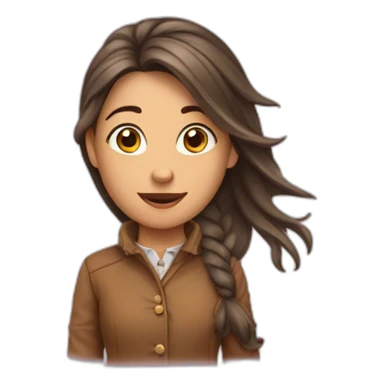 Une fille a cheval  sticker