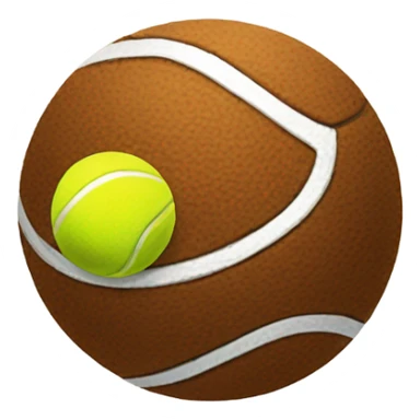 Brown tennis ball sticker