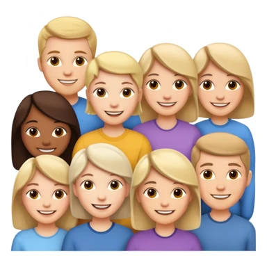 A beautiful crowd of white people sticker