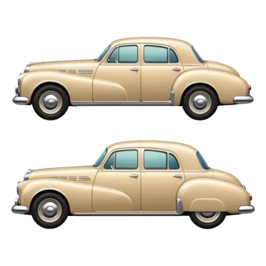 Beige retro long car sticker