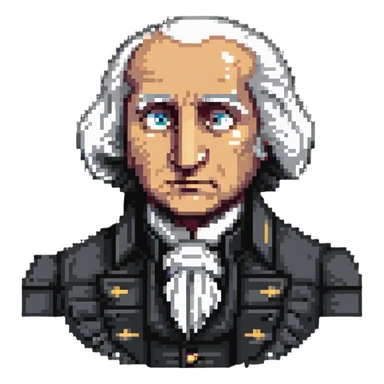disgusted and scared George Washington sticker