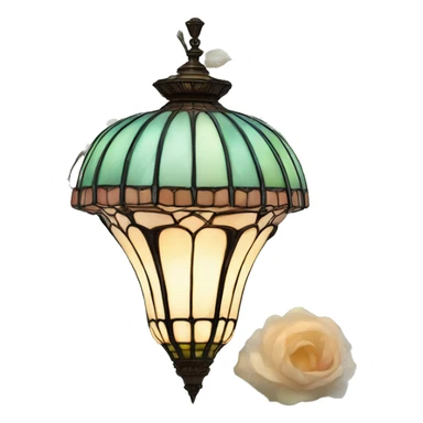 Tiffany lamp with flowers sticker
