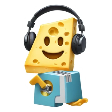 Cheese rocking MP3S sticker