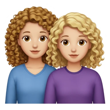 Two best Friends (Girls) one has Brown curly Hair and the oder has blonde hair sticker