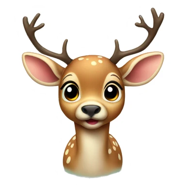 cute deer with a bow fly sticker