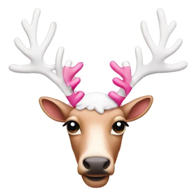 Pink reindeer  sticker