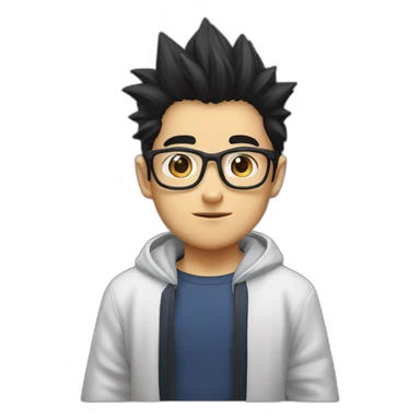 Son gohan with glasses sticker