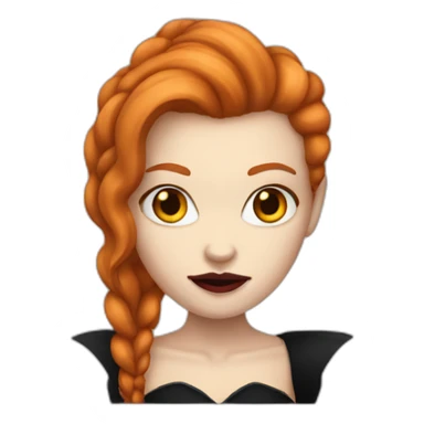 Woman vampire ginger white skin sticker