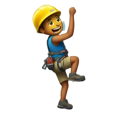 climbing a giant mountain sticker