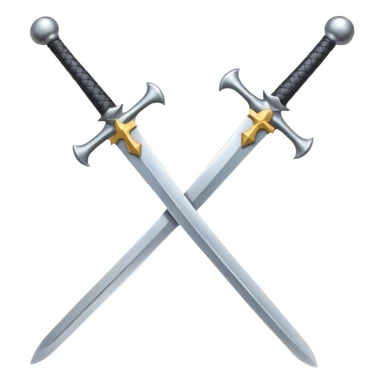 Silver knight sword — clean blade, cross guard sticker