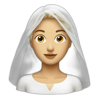 Femme blanche avec un voile sticker