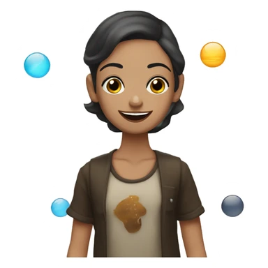 Morena con dos lunares en el labio y un poquito mas cachetona  sticker