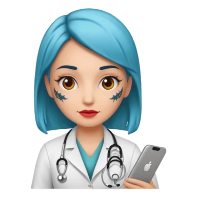 tattooed doctor girl sticker