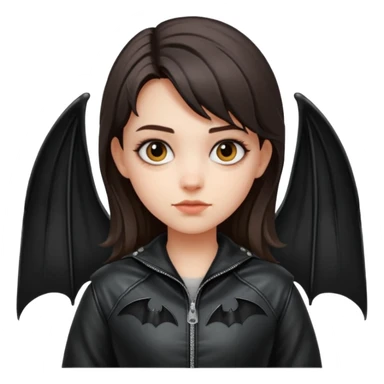 Bat Wings Jacket on a girl  sticker