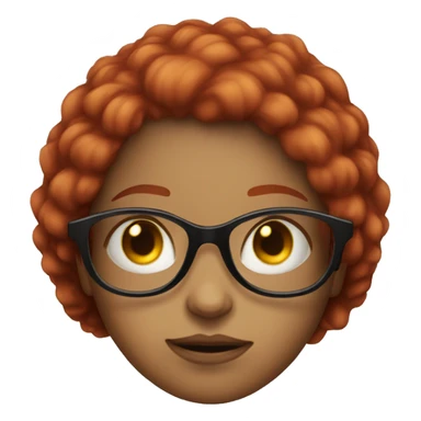 Girl with red hair glasses haze eyes sticker