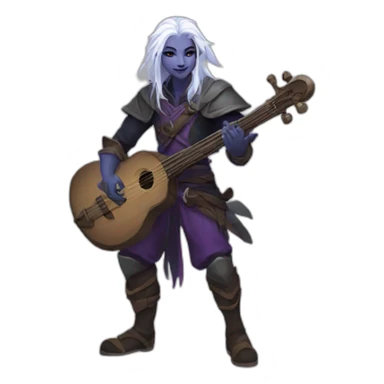 Drow bard dnd sticker