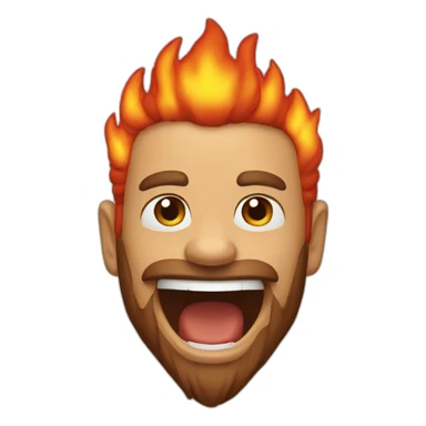 mono de fuego sticker