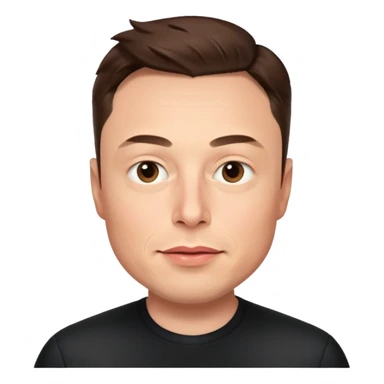 Generate face in realistic style Elon Musk sticker