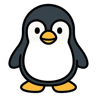 Pingo character as a simple modern icon sticker