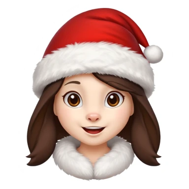 Brunette rabbit christmas sticker